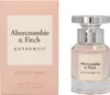 A product shot of Abercrombie & Fitch Authentic Woman Eau de Parfum and its packaging. Anteprima dell’immagine prodotto