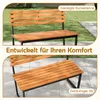 COSTWAY Gartenbank Holz, Holzbank, 2-Sitzer Sitzbank aus Produktbild-Vorschau 6