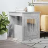 vidaXL Klec pro psy ve stylu nábytku betonově šedá 55x80x68 Náhled obrázku produktu 2