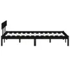The Living Store Massivholzbett Schwarz Kiefer 150x200 cm Produktbild-Vorschau 6