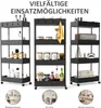Rollende kar, keukenrek met 4 niveaus, opbergrek met Productafbeelding-voorbeeld 3