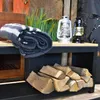 Esschert Design Bank mit Holzlager Rechteckig Produktbild-Vorschau 3