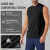 3 kusy pánské prodyšné tílko bez rukávů pro fitness - černé Náhled obrázku produktu 4