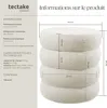 Tabouret ALTU rembourré avec rangement - Bouclé crème/ Voir les images du produit 6