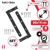 KOTARBAU® Set di 2 cerniere per persiane nero 300 mm Anteprima dell’immagine prodotto 4