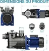 Pompa per piscina 13800 l/h 550 W Pompa per piscina Pompa Anteprima dell’immagine prodotto 9