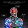 LED Fidget Spinning Toy Clear Light Up Finger Cube Anti Anteprima dell’immagine prodotto 3