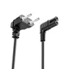 deleyCON 5m Netzkabel mit Flach Gewinkeltem Eurostecker - Produktbild-Vorschau 2