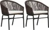 vidaXL Gartenstühle 2 Stk. Braun PE-Rattan -  Gartenstühle Produktbild-Vorschau 2