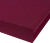 A close-up, angled view of a folded burgundy-colored fitted sheet, likely made of microfiber, against a white background. Produktbild-Vorschau