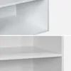 Close-up shots of white shelves, showing the interior of a shelf unit and a shelf. Produktbild-Vorschau