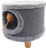 Griffoir robuste pour chat, petit 38cm, gris avec plume et Voir les images du produit 3
