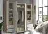 Kleiderschrank Valencia - 206x60x195cm - 4 Türen und 4 Produktbild-Vorschau 6