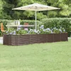 vidaXL Zvýšené lůžko Pozinkovaná ocel 296x80x36 cm Hnědá Náhled obrázku produktu 1