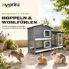 zooprinz Hasenstall Rudy mit Auslauf Kunststoff Schubladen Produktbild-Vorschau 2