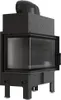 Kamineinsatz KRATKI FLOKI S Links 8 kW Ø160 Schwarz Eckset Produktbild-Vorschau 3