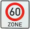ORIGINAL Verkehrsschild ZONE 60 Verkehrszeichen als Produktbild-Vorschau 1