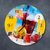 Glasuhr Wanduhr Küchenuhr Echt-Glas 30fi cm Cocktail Produktbild-Vorschau 2