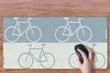 MuchoWow® Schreibtischunterlage Fahrrad - Blau - Muster Produktbild-Vorschau 3
