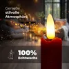 LED tyčové sviečky s časovačom, červené, 4 ks, červené, do Náhľad obrázku produktu 3