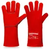 1 Paar Kaminhandschuhe Ofenhandschuhe Leder feuerfest Produktbild-Vorschau 5