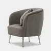 Glamouröser Sessel "Silvery" (73 x 66 x 78 cm) in grauem Produktbild-Vorschau 14