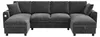 Merax U-Form Ecksofa 4 Sitzer, Chenille Sofa Mit 2 Produktbild-Vorschau 10