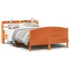 vidaXL Massivholzbett ohne Matratze Wachsbraun 140x200 cm Produktbild-Vorschau 1