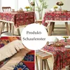 Boho Vintage Tischdecke mit Quaste, Bunte Rechteckige Produktbild-Vorschau 7