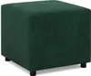 Sitzpouf für das Wohnzimmer 50 x 50 cm, Cord - Dunkelgrün Produktbild-Vorschau 1