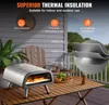 A pizza oven on a wooden table on a deck, with fruit and a plant nearby. Produktbild-Vorschau