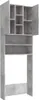 A tall, narrow, gray cabinet with multiple shelves and two doors. Náhled obrázku produktu