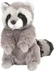 A plush toy raccoon sitting on a white background. Podgląd zdjęcia produktu