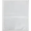 A single, empty, transparent plastic sheet protector for documents. Voir les images du produit