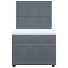 Boxspringbett mit Matratze Dunkelgrau 100x200 cm Samt Produktbild-Vorschau 4