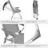 4 chaises de jardin pliantes en aluminium avec appui-tête - Voir les images du produit 5