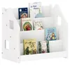 Bücherregal BRUNO 4 Fächer aus Massivholz - weiß Montessori Produktbild-Vorschau 3