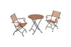 A set of outdoor furniture, consisting of two chairs and a table, displayed on a white background. Produktbild-Vorschau