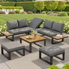 Premium Gartenlounge Set 6-teilig verstellbar – Ecksofa Produktbild-Vorschau 4