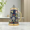 Bierkrug mit Deckel 0,7L – Steinkrug mit Deutschland-Motiv Produktbild-Vorschau 3