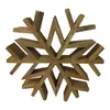 Weihnachtsfigur Deko-Schneeflocke aus Mangoholz Naturfarben Produktbild-Vorschau 3