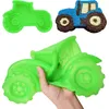 Silikonová forma na koláč ve tvaru traktoru, 3D, zelená, Náhled obrázku produktu 2
