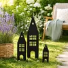 UNUS Deko Gartendeko Gartenstecker Häuser aus Metall im 3er Produktbild-Vorschau 3