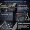 E-Bike MTB, Pannensichere Reifen 26 Zoll, Rostfreie Produktbild-Vorschau 12