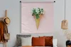 MuchoWow® Wandteppich Wandbehang Eiswaffel - Blumen - Produktbild-Vorschau 5
