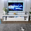 okwish vysoce lesklá TV skříňka s LED osvětlením a dvěma Náhled obrázku produktu 2