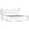 Bettgestell mit Kopfteil Metall Weiß 160x200 cm Produktbild-Vorschau 9