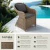 tectake® Aluminium Rattansessel wetterfest und UV-beständig Produktbild-Vorschau 2
