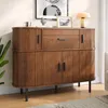 Merax 2-stufiger Sideboard mit Schiebetüren und Schublade, Produktbild-Vorschau 4