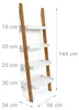 Relaxdays Leiterregal Bamboo, 4 Ablagen, Bambus, Wohnzimmer Produktbild-Vorschau 6